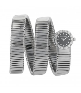 Bulgari Serpenti diamonds and stainless steel watch