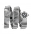 Bulgari Serpenti diamonds and stainless steel watch