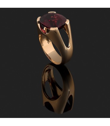 Bague or et tourmaline