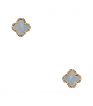 Van Cleef & Arpels Sweet Alhambra mother-of-pearl and gold earrings