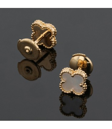 Van Cleef & Arpels Sweet Alhambra mother-of-pearl and gold earrings