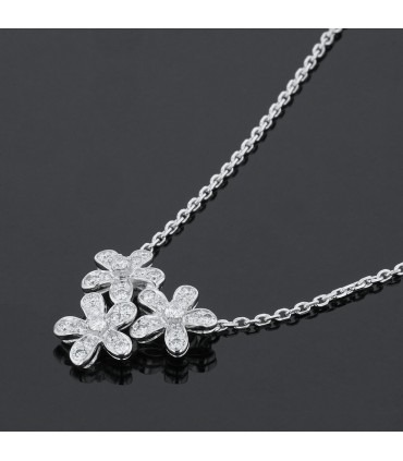 Van Cleef & Arpels Socrate 3 fleurs diamonds and gold necklace
