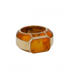 Resin and gold ring