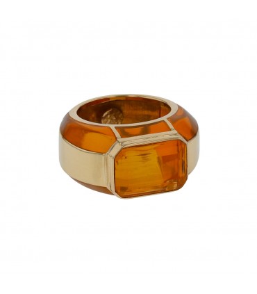 Resin and gold ring