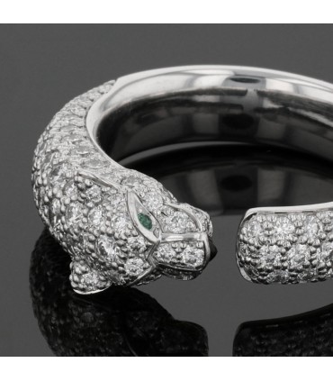 Cartier Panthère diamonds, emeralds, onyx and gold ring