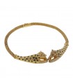Gold, sapphires, diamonds and rubies necklace