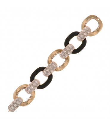Diamonds, ebony and gold bracelet