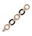 Diamonds, ebony and gold bracelet