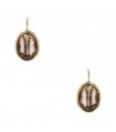 Gold and quartz earrings