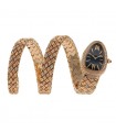 Bulgari Serpenti Spiga Double diamonds, rubellite and gold watch