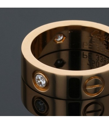 Cartier Love diamonds and gold ring