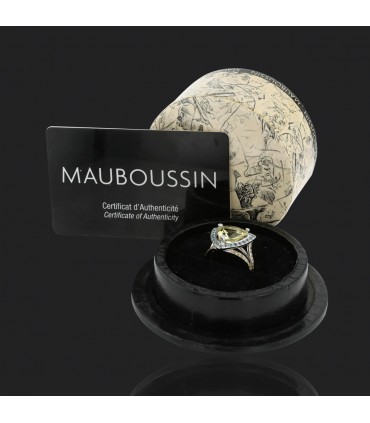 Mauboussin Tellement Subtile pour moi prasiolite, topazes and gold ring