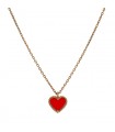 Van Cleef & Arpels Sweet Hearts gold and carnelian necklace