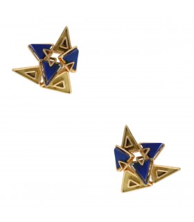 Chaumet gold and lapis lazuli earrings