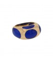 Bague or et résine bleue