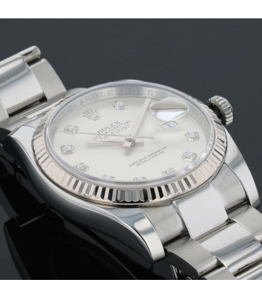 Rolex DateJust stainless steel and diamonds watch