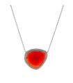 Djula Magic Stone carnelian and gold necklace