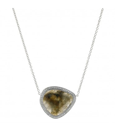Djula Magic Stone agate and gold necklace
