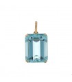 Gold and aquamarine pendant