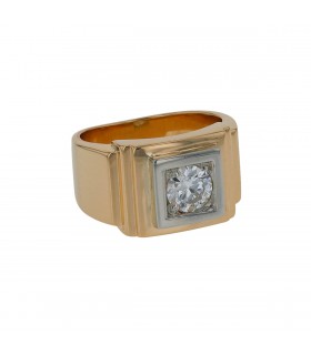 Gold and diamond ring