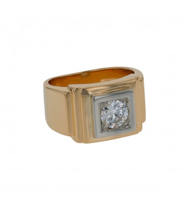 Gold and diamond ring