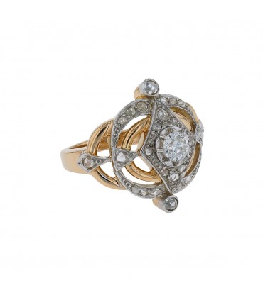 Bague or, diamants