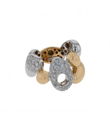 Marco Molinario two tones gold and diamonds ring