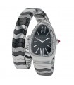 Bulgari Serpenti ceramic, diamonds and stainless steel watch