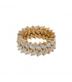 Alliance or, diamants navette