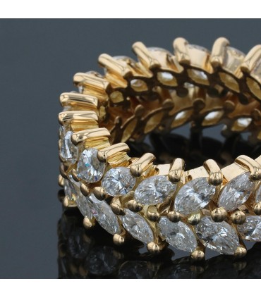 Alliance or, diamants navette