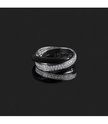 Bague Cartier Trinity Noir et Blanc