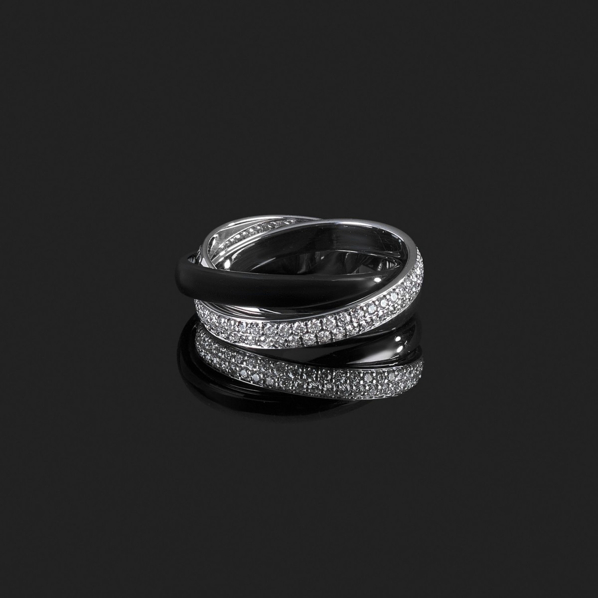 Bague diamant top noir cartier
