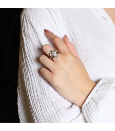 Bague or, diamants