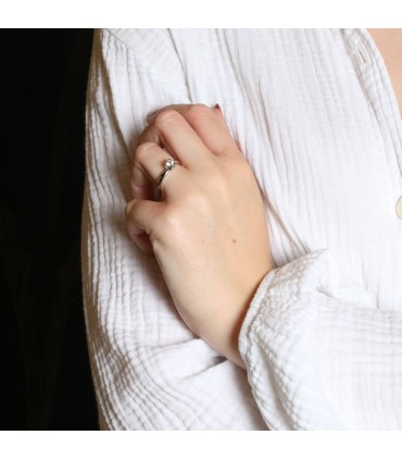 Chopard platinum and diamond ring