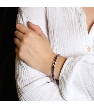 Gold, rubies and diamonds bracelet