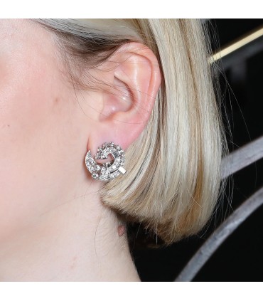 Diamonds and gold earrings