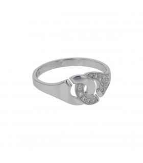 Dinh Van Menottes R8 diamonds and gold ring