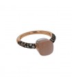 Pomellato Nudo moonstone, diamonds and gold ring