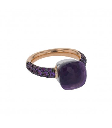 Pomellato Nudo amethysts and gold ring