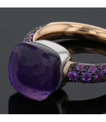 Pomellato Nudo amethysts and gold ring