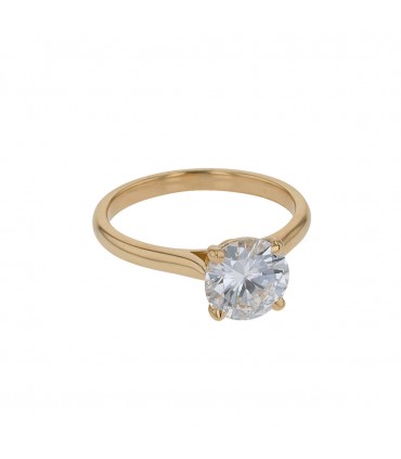 Bague solitaire diamant - Pré-certificat LFG 1,55 ct D VS2