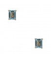 Boucles d’oreilles or, aigue-marine