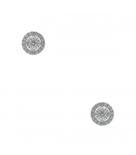 Boucles d’oreilles or, diamants