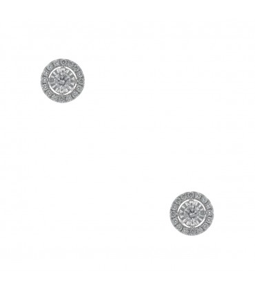 Boucles d’oreilles or, diamants
