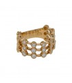 Bague souple or et diamants