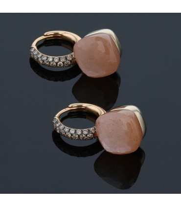 Pomellato Nudo diamonds, gold and moonstone ring