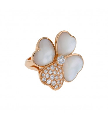 Van Cleef & Arpels Cosmos mother-of-pearl, diamonds and gold ring