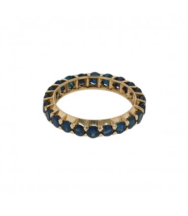 Sapphires and gold ring