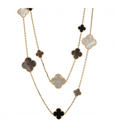 Van Cleef & Arpels Magic Alhambra gold, mother-of-pearl, onyx necklace