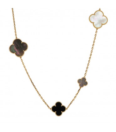 Van Cleef & Arpels Magic Alhambra gold, mother-of-pearl, onyx necklace